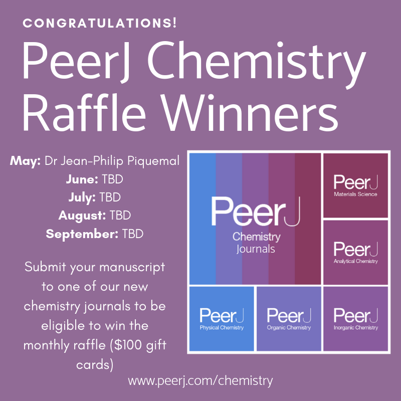 Announcing the PeerJ Chemistry raffle winners!