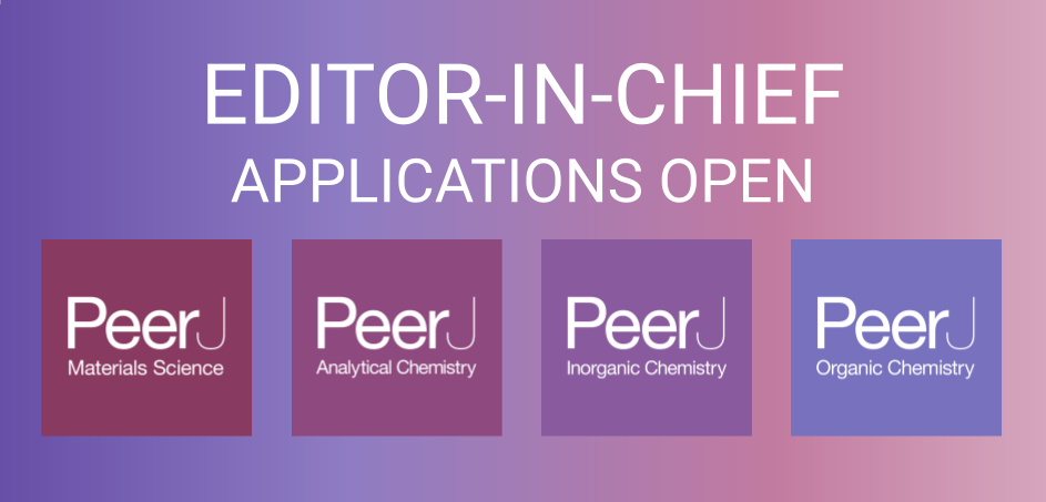 Applications open for Editor-in-Chief roles on four PeerJ journals