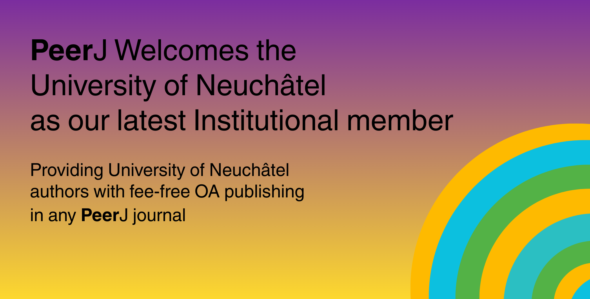 University of Neuchâtel Becomes a PeerJ Annual Institutional Member