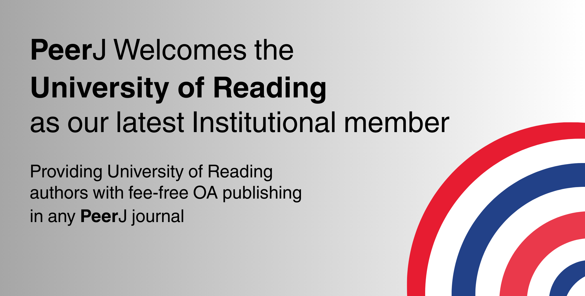 University of Reading Becomes a PeerJ Annual Institutional Member
